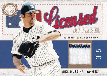 2003 Fleer Patchworks - Licensed Apparel Patch #MM-LA Mike Mussina Front