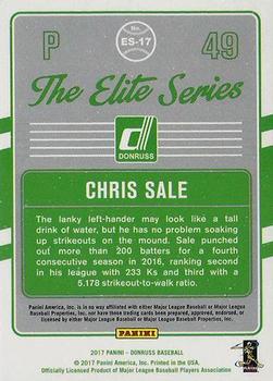 2017 Donruss - The Elite Series #ES-17 Chris Sale Back