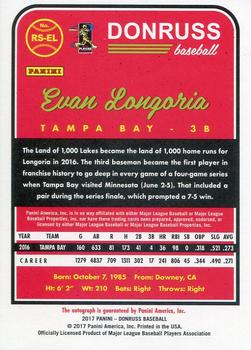 2017 Donruss - Retro Signatures 1983 Green #RS-EL Evan Longoria Back