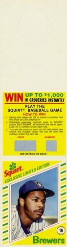 1982 Topps Squirt - Panels Game Top #1 Cecil Cooper Front