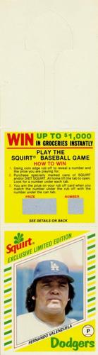 1982 Topps Squirt - Panels Game Top #20 Fernando Valenzuela Front