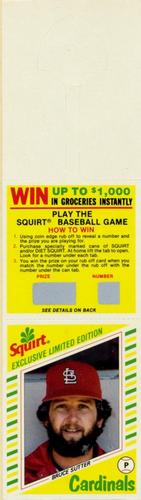 1982 Topps Squirt - Panels Game Top #22 Bruce Sutter Front