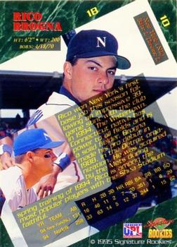 1995 Signature Rookies - Signatures Unsigned #10 Rico Brogna Back