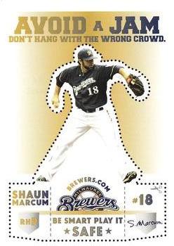 2011 Milwaukee Brewers Police #NNO Shaun Marcum Front