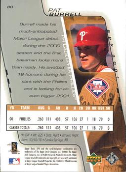 2001 SPx #80 Pat Burrell Back