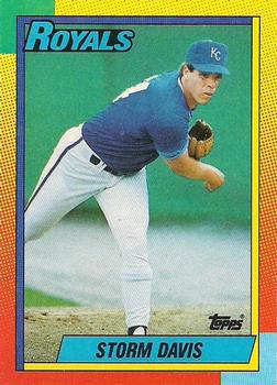 1990 Topps Traded - Gray Card Stock (Pack Version) #25T Storm Davis Front