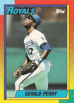 1990 Topps Traded - Gray Card Stock (Pack Version) #92T Gerald Perry Front