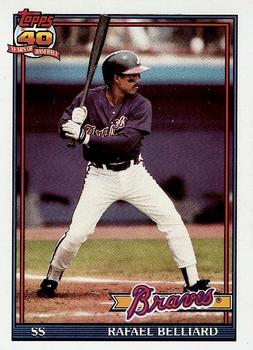 1991 Topps Traded - Gray Card Stock (Pack Version) #9T Rafael Belliard Front