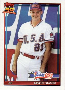 1991 Topps Traded - Gray Card Stock (Pack Version) #45T Jason Giambi Front