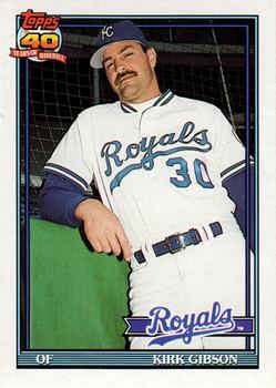1991 Topps Traded - Gray Card Stock (Pack Version) #46T Kirk Gibson Front