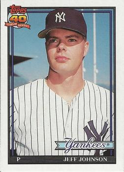 1991 Topps Traded - Gray Card Stock (Pack Version) #62T Jeff Johnson Front