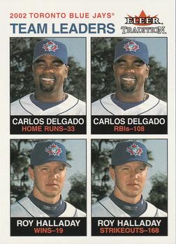 2003 Fleer Tradition Update - 2003 Fleer Tradition Glossy #30 Carlos Delgado / Roy Halladay  Front