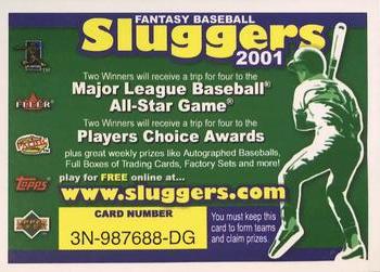 2001 Topps #NNO Fantasy Baseball Sluggers Front