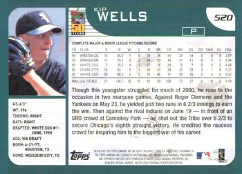 2001 Topps #520 Kip Wells Back