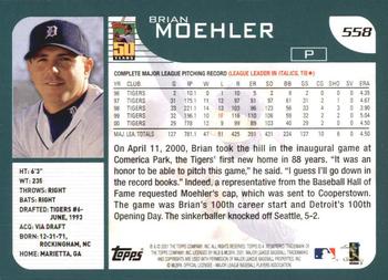2001 Topps #558 Brian Moehler Back