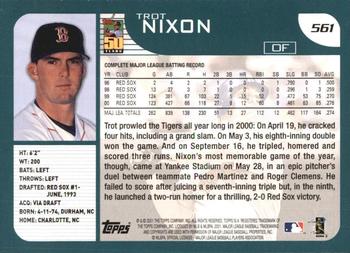 2001 Topps #561 Trot Nixon Back