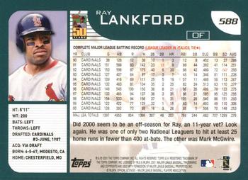 2001 Topps #588 Ray Lankford Back