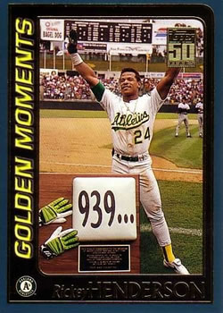 2001 Topps #787 Rickey Henderson Front