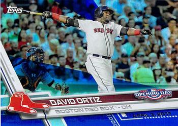 2017 Topps Opening Day - Rainbow Foil Blue #34 David Ortiz Front