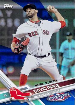 2017 Topps Opening Day - Rainbow Foil Blue #132 David Price Front