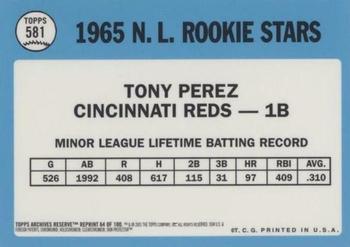 2001 Topps Archives Reserve #64 Tony Perez Back