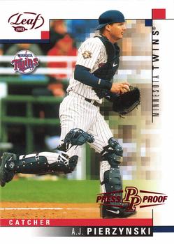 2003 Leaf - Press Proofs Red #55 A.J. Pierzynski Front