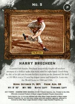 2017 Panini Diamond Kings - Framed Grey #5 Harry Brecheen Back