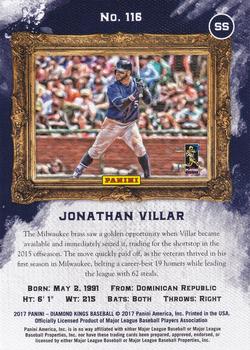 2017 Panini Diamond Kings - Framed Grey #116 Jonathan Villar Back