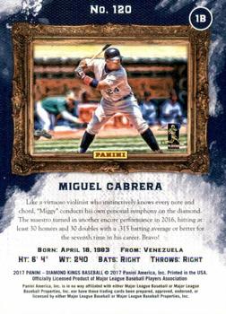 2017 Panini Diamond Kings - Framed Red #120 Miguel Cabrera Back