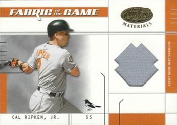 2003 Leaf Certified Materials - Fabric of the Game Base #FG-37 Cal Ripken Jr. Front