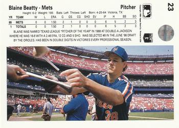 1990 Upper Deck #23 Blaine Beatty Back