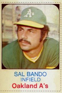 1975 Hostess Twinkies #4 Sal Bando Front