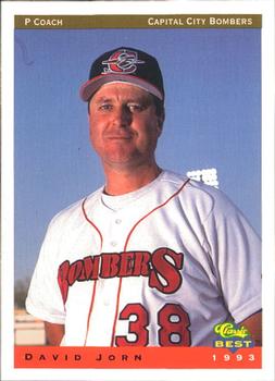 1993 Classic Best Capital City Bombers #26 David Jorn Front