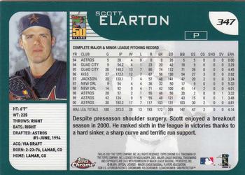 2001 Topps Chrome #347 Scott Elarton Back