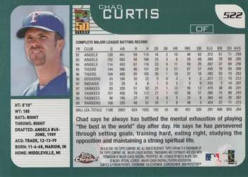 2001 Topps Chrome #522 Chad Curtis Back