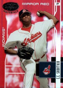 2003 Leaf Certified Materials - Mirror Red #55 CC Sabathia Front