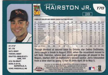 2001 Topps Traded & Rookies - Chrome #T70 Jerry Hairston Jr. Back
