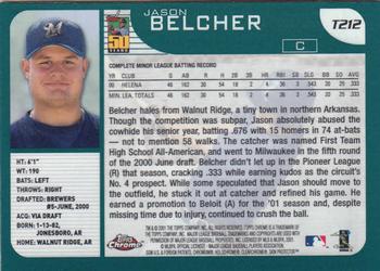 2001 Topps Traded & Rookies - Chrome #T212 Jason Belcher Back