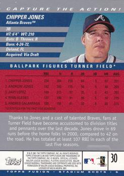 2001 Topps Fusion #30 Chipper Jones Back