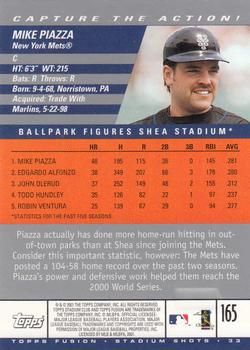 2001 Topps Fusion #165 Mike Piazza Back