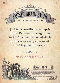 2017 Topps Gypsy Queen - Missing Blackplate #167 Jackie Bradley Jr. Back