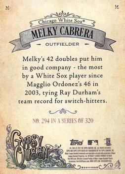 2017 Topps Gypsy Queen - Green #294 Melky Cabrera Back