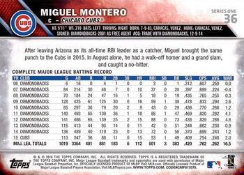 2016 Topps - Sparkle Foil #36 Miguel Montero Back