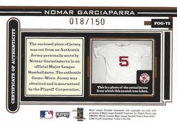 2003 Playoff Piece of the Game - Bronze #POG-72 Nomar Garciaparra Back