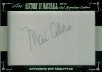 2012 Leaf Cut Signature History of Baseball #NNO Max Alvis Front