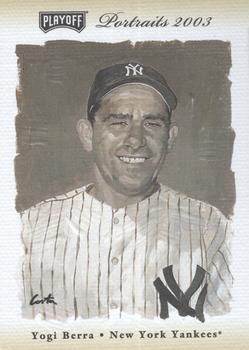 2003 Playoff Portraits - Beige #75 Yogi Berra Front