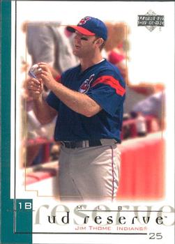 2001 UD Reserve #25 Jim Thome Front