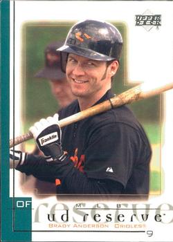 2001 UD Reserve #36 Brady Anderson Front