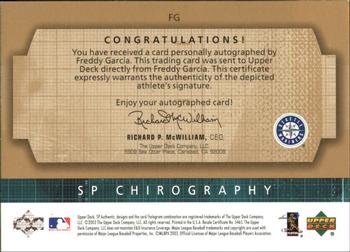 2003 SP Authentic - Chirography Gold #FG Freddy Garcia Back