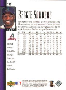 2001 Upper Deck #397 Reggie Sanders Back